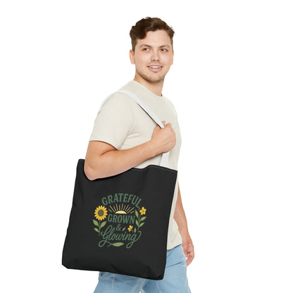 Grateful Grown & Glowing Tote Bag Eco-Friendly Shopper