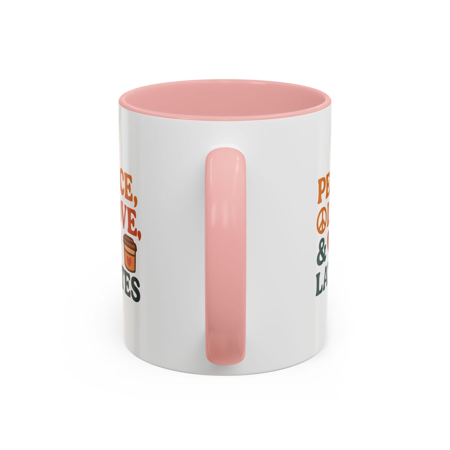 Peace, Love & Lattes Coffee Mug | Accent Mug for Coffee Lovers | Gift for Baristas, Friends, Home Decor, Kitchen Essentials