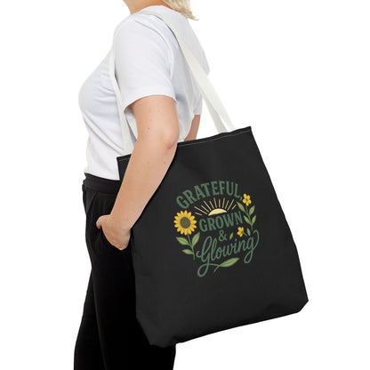 Grateful Grown & Glowing Tote Bag Eco-Friendly Shopper
