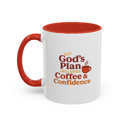 God's Plan Coffee Mug - Inspirational Gift for Coffee Lovers, Unique Christian Mug, Motivational Kitchen Decor, Coffee & Confidence