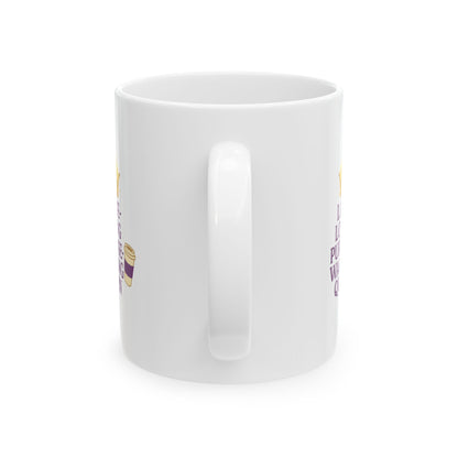 Latte Loving Purpose - Walking Queen - Funny Ceramic Mug, Coffee Lover Gift, Cute Mug for Tea, Unique Kitchen Decor, Humorous Beverage Cup, Office Coffee Mug