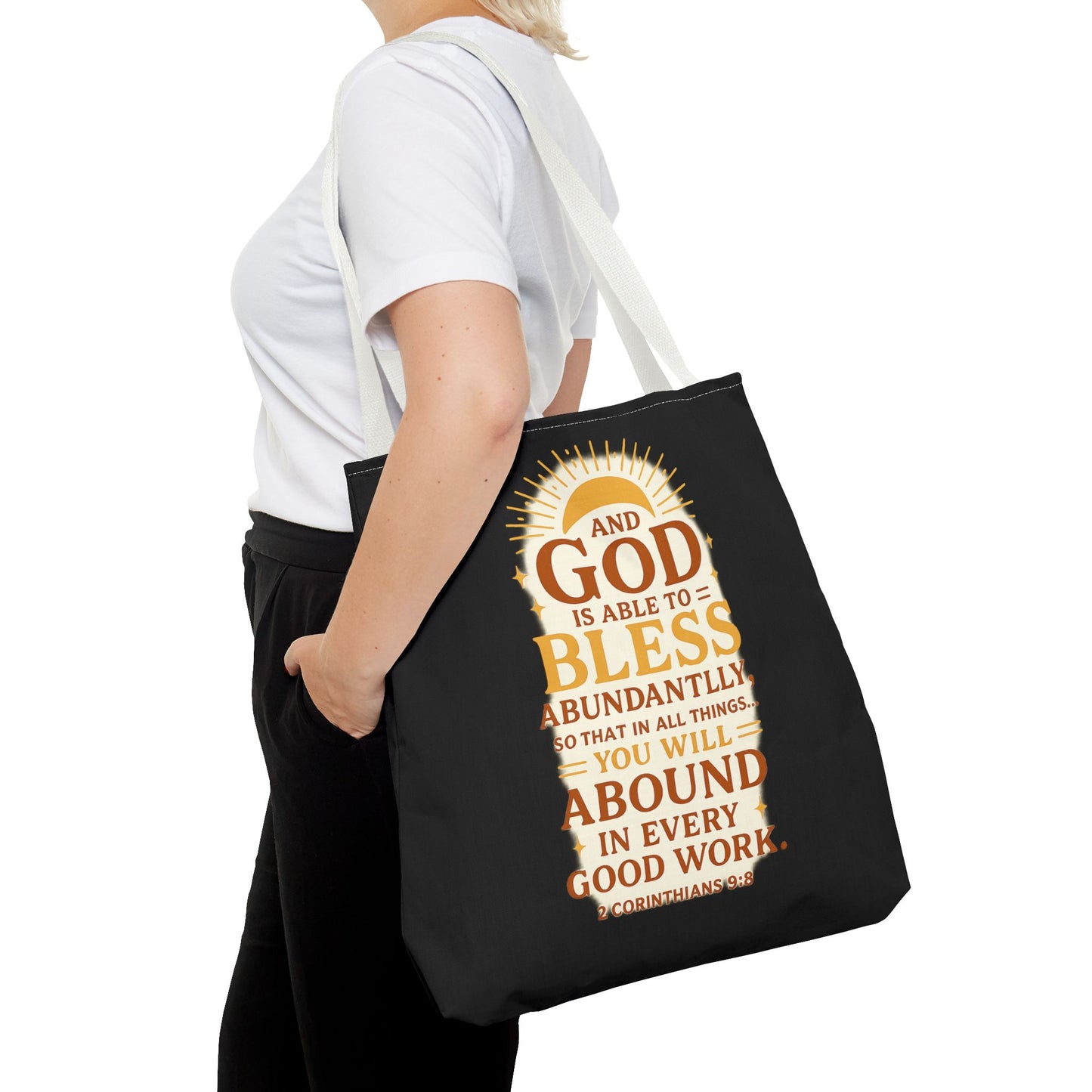 Faith-Inspired Tote Bag, Inspirational Gift, Christian Decor, Church Outing, Everyday Use, Scripture Tote