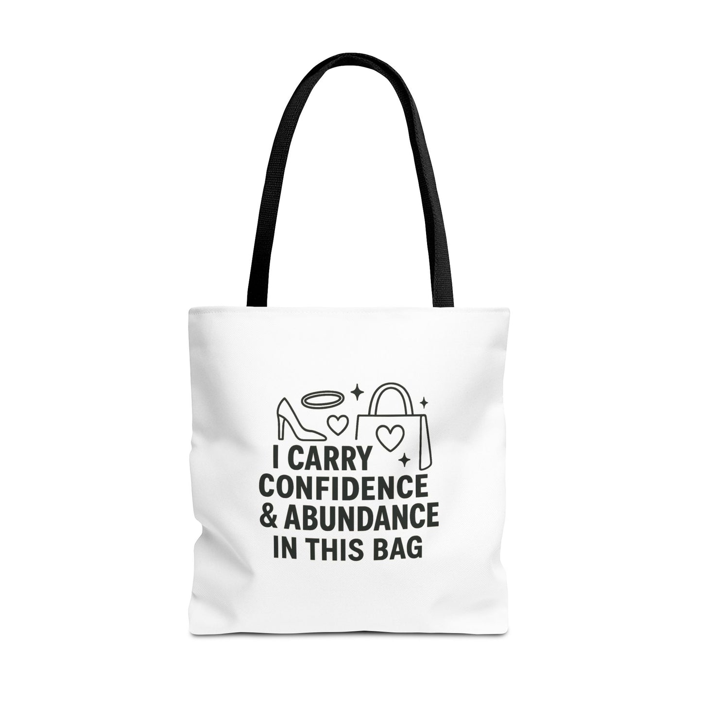 Confidence & Abundance Tote Bag, Motivational Shopper Bag, Gift for Her, Inspirational Tote for Everyday Use, Eco-Friendly Carryall
