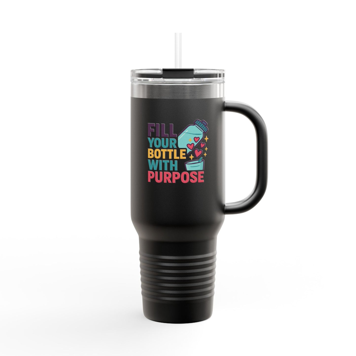 Purposeful Insulated Travel Mug | 40oz Water Bottle | Motivational Drink Container | Holiday Gift | Eco-Friendly Hydration