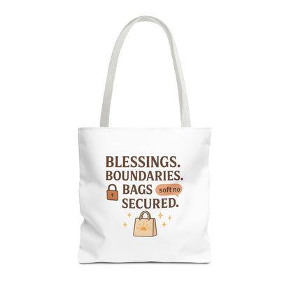 Blessings & Boundaries Tote Bag - Unique AOP Design for Daily Use, Gift for Friends, Travel, Shopping, Eco-Friendly Bag