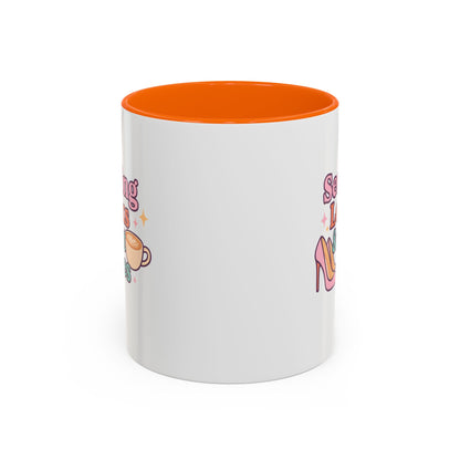Serving Look and Latte Accent Coffee Mug (11, 15oz)