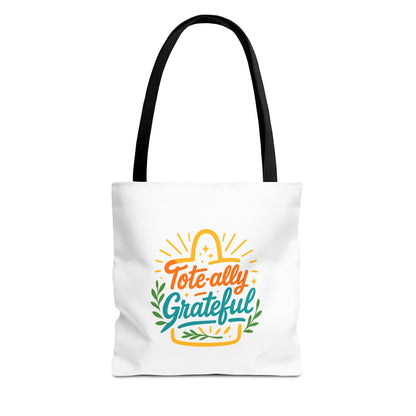 Grateful Tote Bag, Eco-Friendly Shopping Bag, Gift for Mom, Stylish Carry-All, Perfect for Summer Adventures