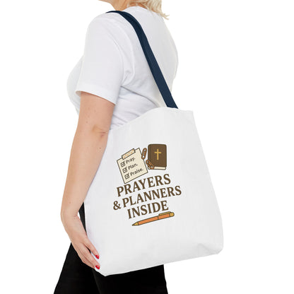 Prayers & Planners Inside Faithful Tote Bag