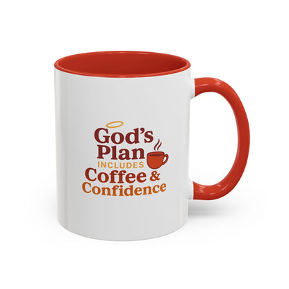 God's Plan Coffee Mug - Inspirational Gift for Coffee Lovers, Unique Christian Mug, Motivational Kitchen Decor, Coffee & Confidence