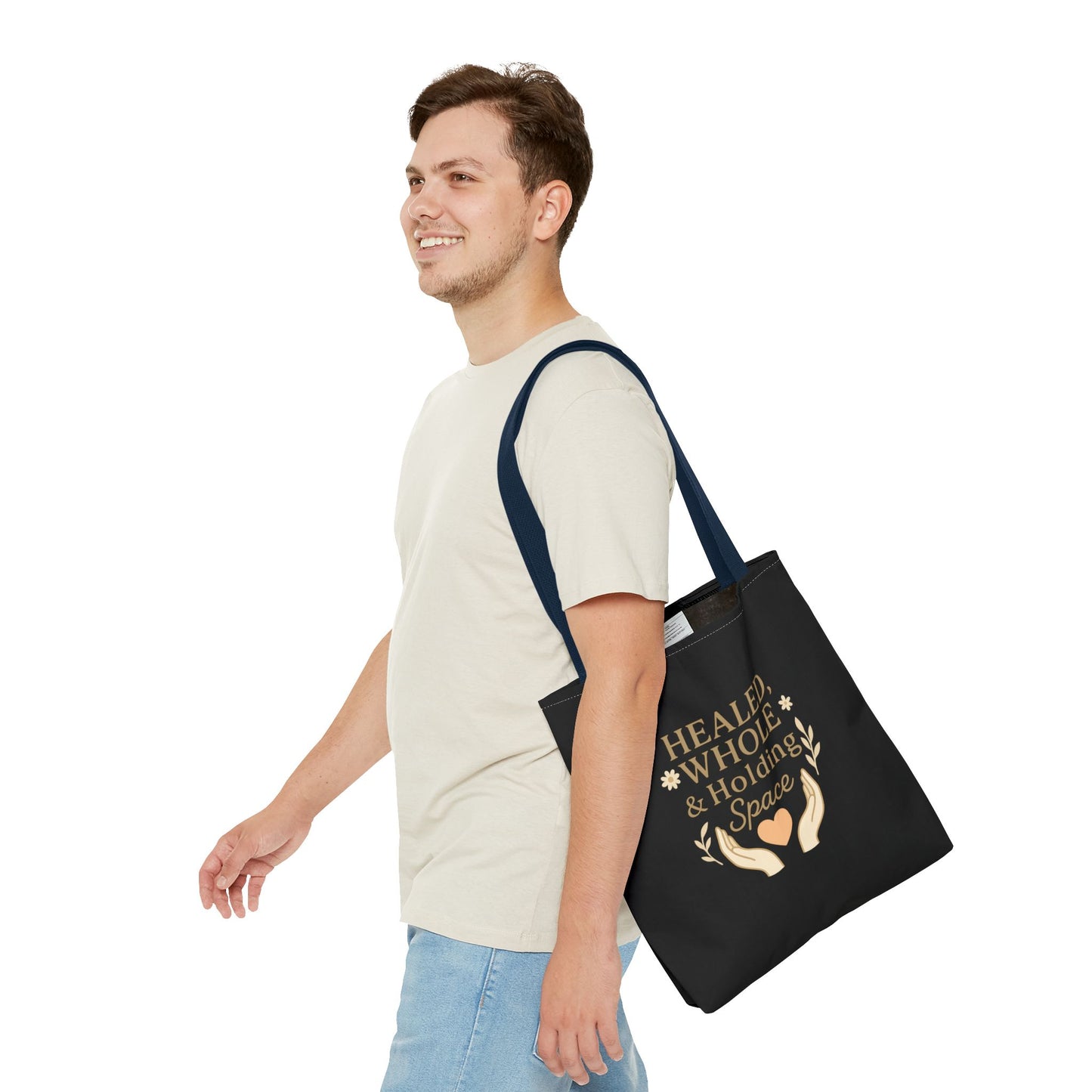Spiritual Healing Tote Bag, Eco-Friendly Shopping Bag, Inspirational Gift, Reusable Market Tote, Mindfulness Carrier