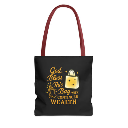 God Bless This Bag Tote - Wealthy Vibes, Inspirational Gift for Her, Everyday Use, Shopping, Casual Outing, Motivational Tote