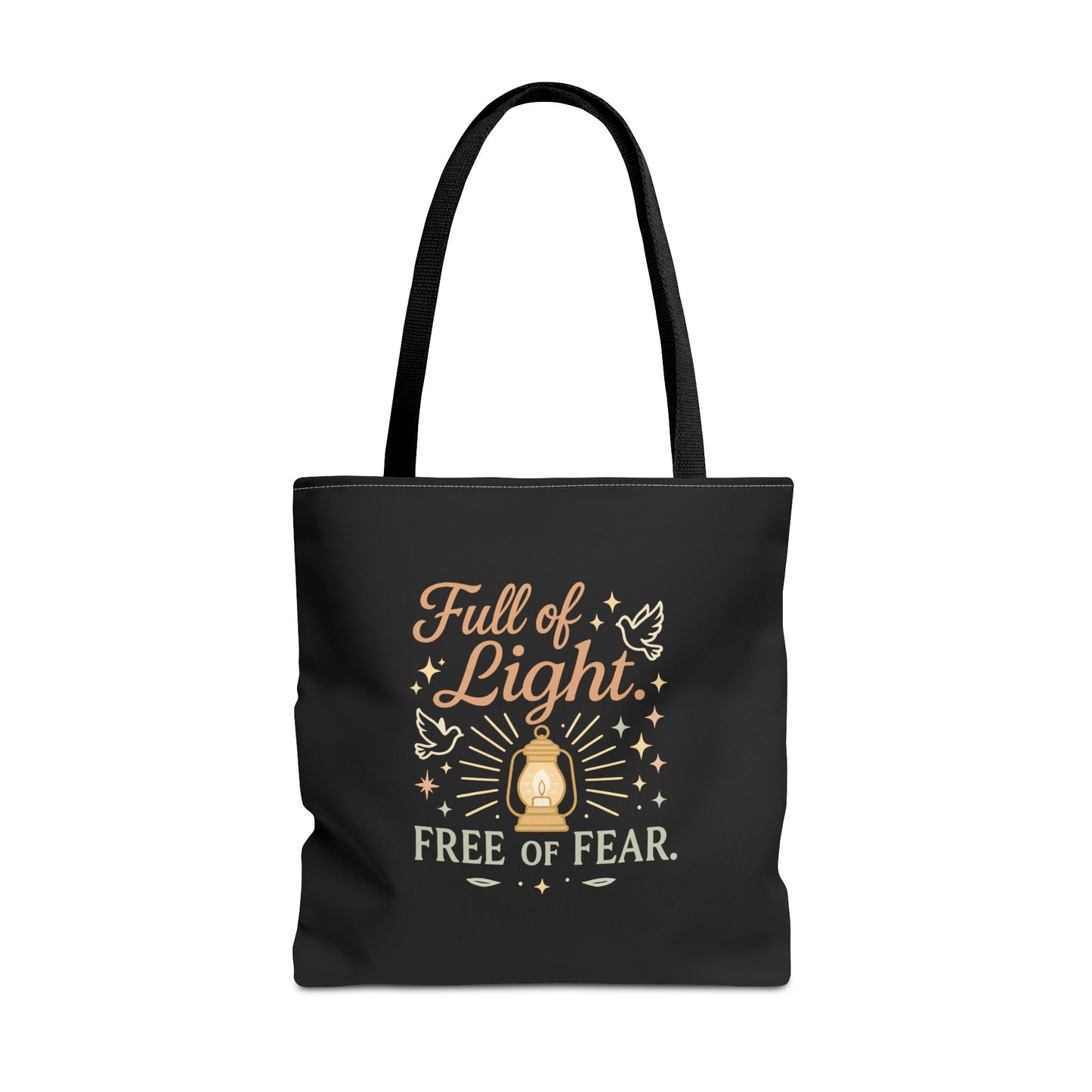 Full of Light Tote Bag, Inspirational Bag, Fearless Gift, Motivational Quote, Spiritual Tote, Everyday Accessory