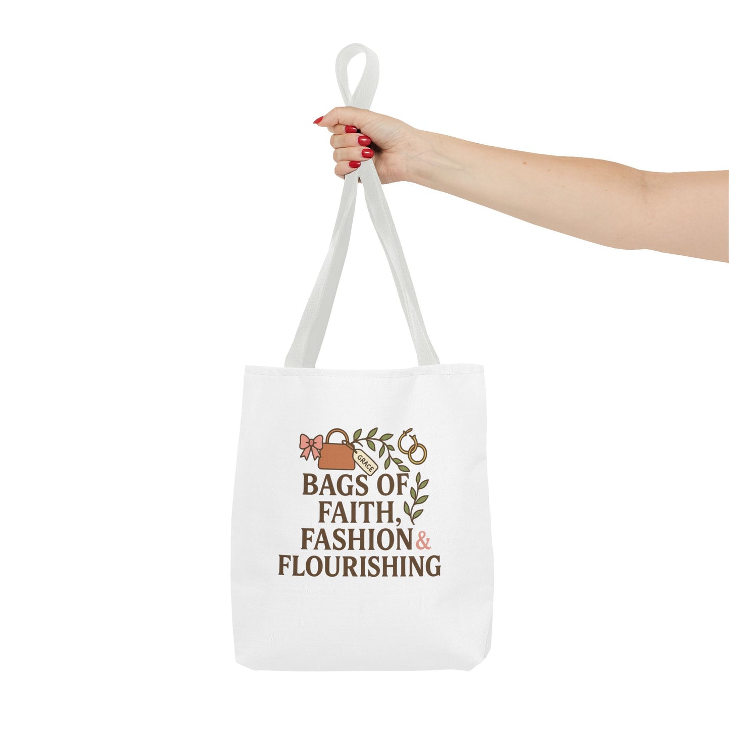 Faith & Fashion Tote Bag | Stylish Everyday Carry, Perfect for Gifts, Shopping, Church Events, and Personal Use