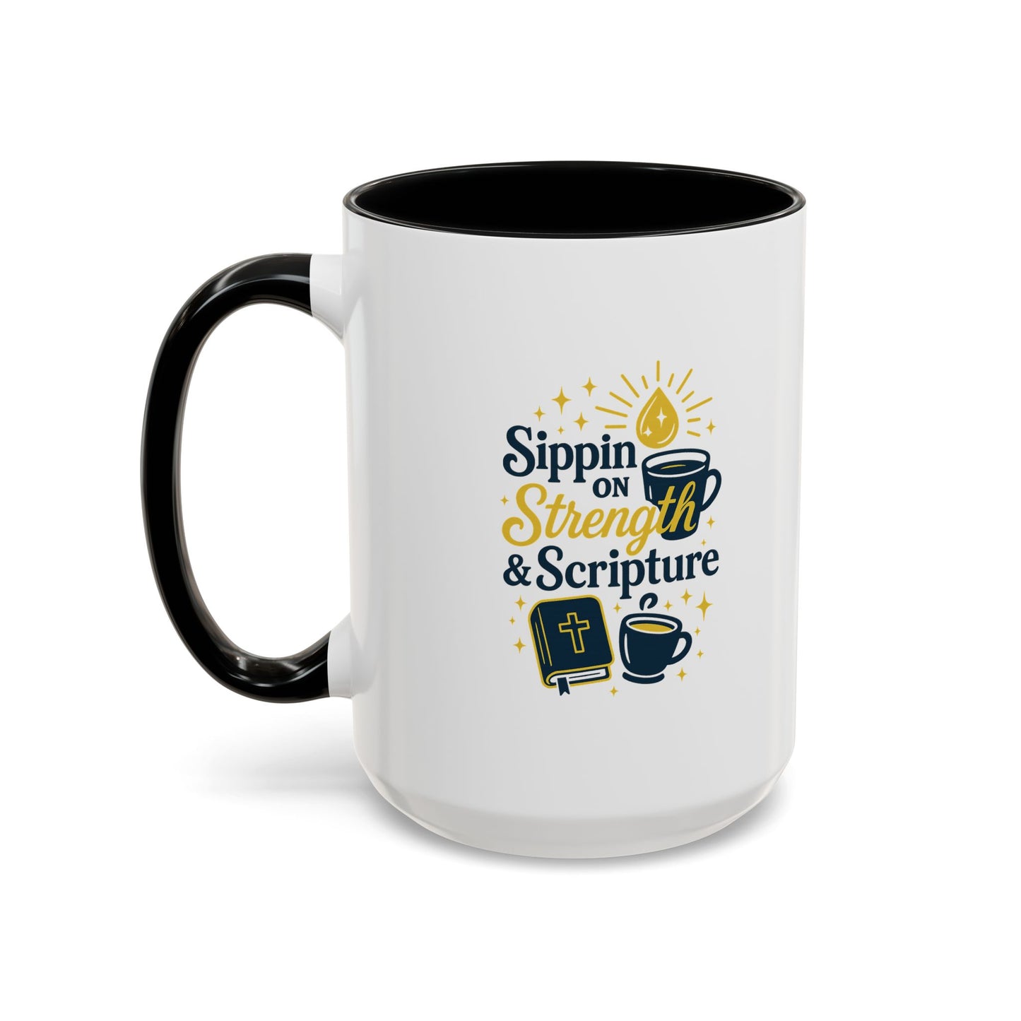 Inspirational Coffee Mug - Sippin' on Strength & Scripture - Perfect Gift for Coffee Lovers, Spiritual Growth, Daily Inspiration, [...]