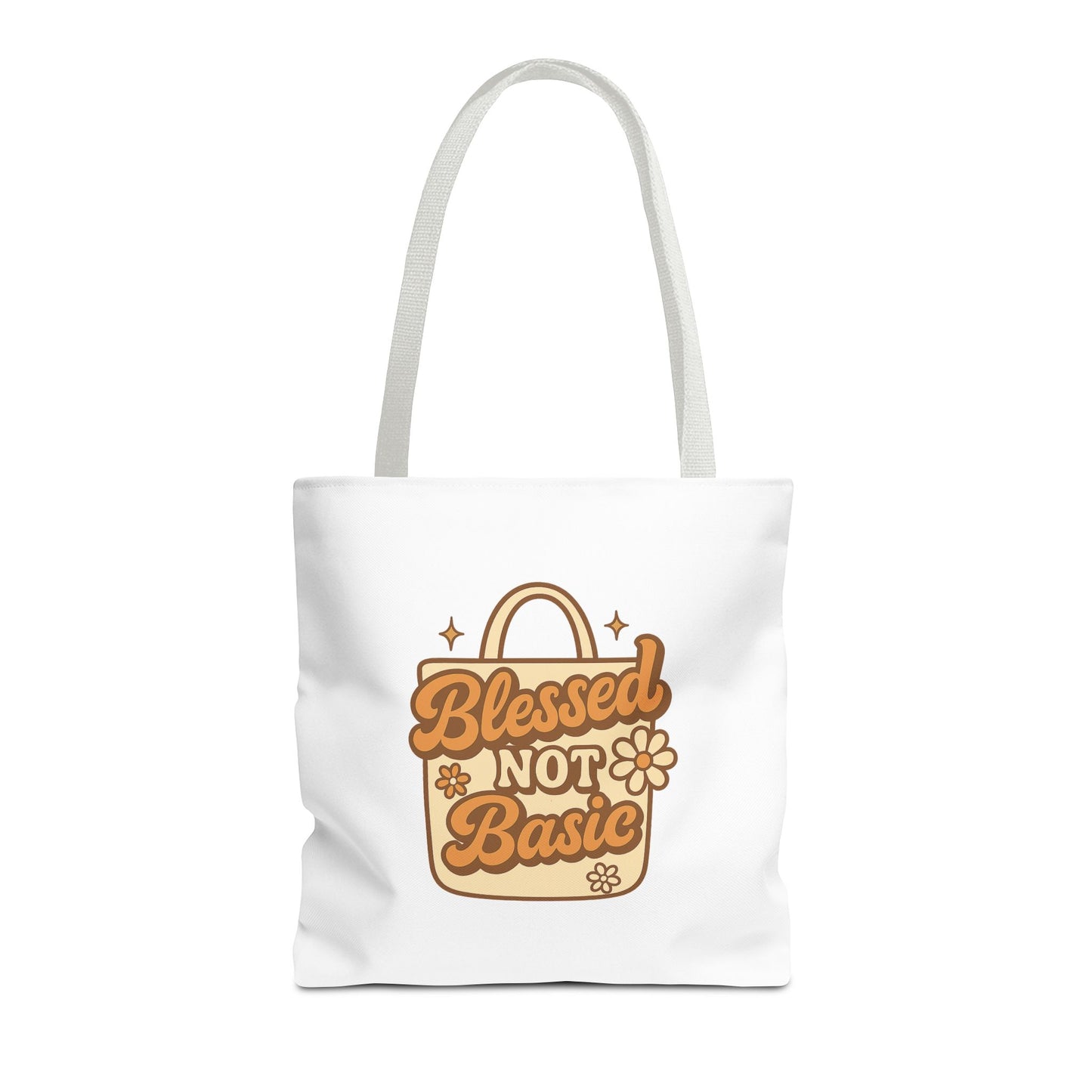 Blessed Not Basic Tote Bag - Fun Shopping Bag, Gift for Friends, Eco-Friendly Tote, Weekend Vibes, Cute Carryall