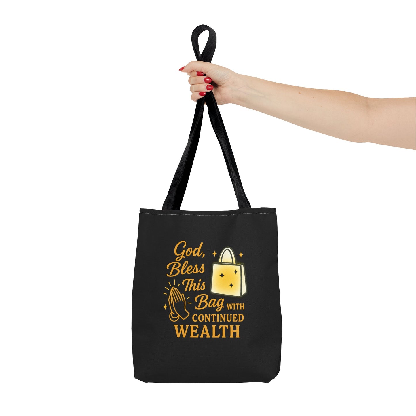 God Bless This Bag Tote - Wealthy Vibes, Inspirational Gift for Her, Everyday Use, Shopping, Casual Outing, Motivational Tote