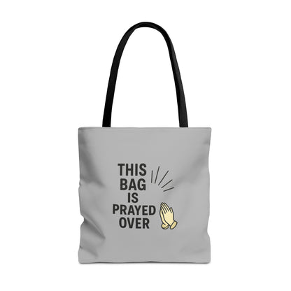 Prayed Over Tote Bag, Spiritual Gift, Christian Tote, Faith Bag, Church Accessory, Inspirational Shopper