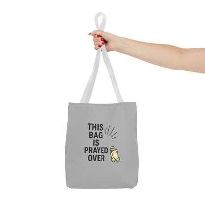 Prayed Over Tote Bag, Spiritual Gift, Christian Tote, Faith Bag, Church Accessory, Inspirational Shopper