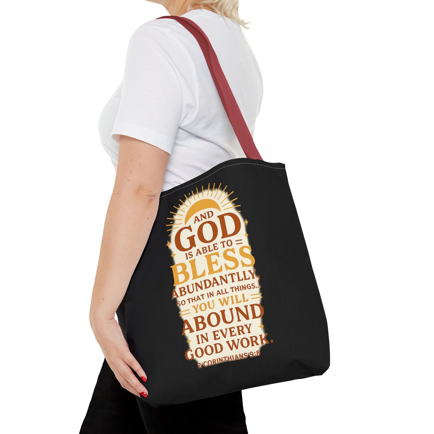 Faith-Inspired Tote Bag, Inspirational Gift, Christian Decor, Church Outing, Everyday Use, Scripture Tote