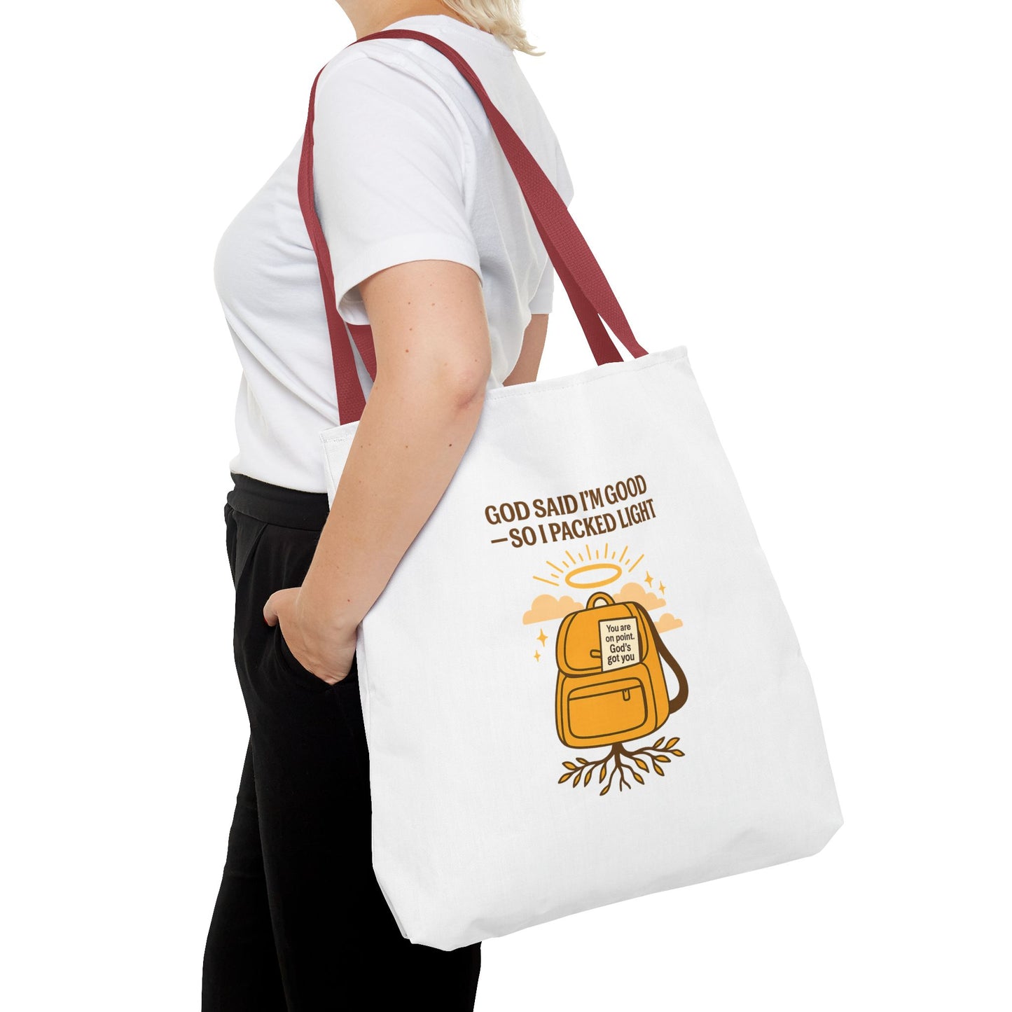 Inspirational Tote Bag - 'God Said I'm Good' Quote, Motivational Gift, Reusable Shopping Bag, Eco-Friendly Accessory, Everyday Use