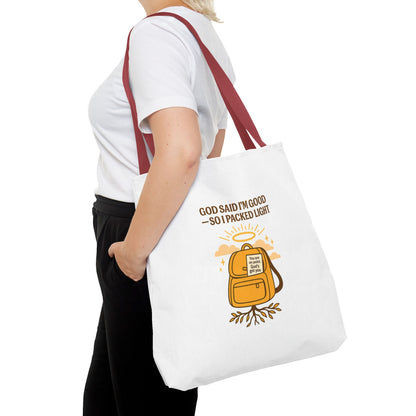 Inspirational Tote Bag - 'God Said I'm Good' Quote, Motivational Gift, Reusable Shopping Bag, Eco-Friendly Accessory, Everyday Use