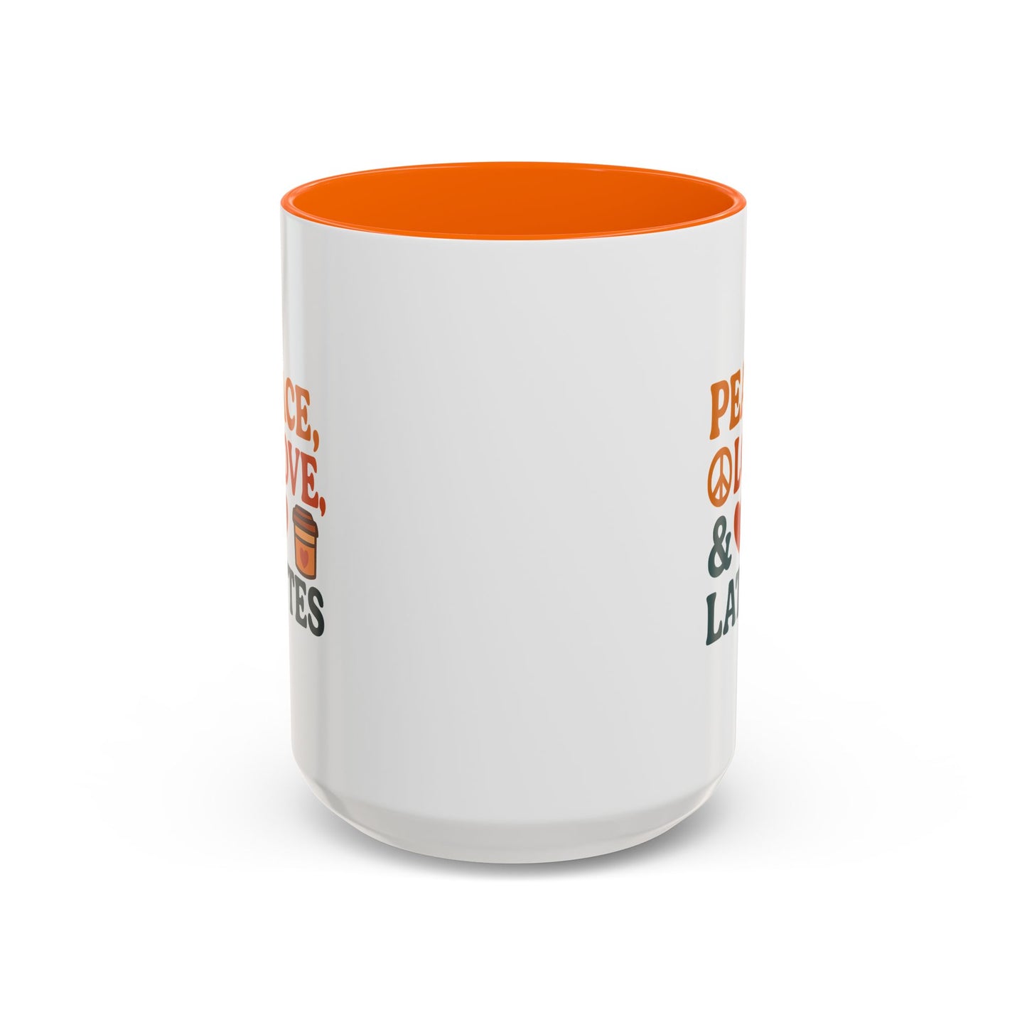 Peace, Love & Lattes Coffee Mug | Accent Mug for Coffee Lovers | Gift for Baristas, Friends, Home Decor, Kitchen Essentials