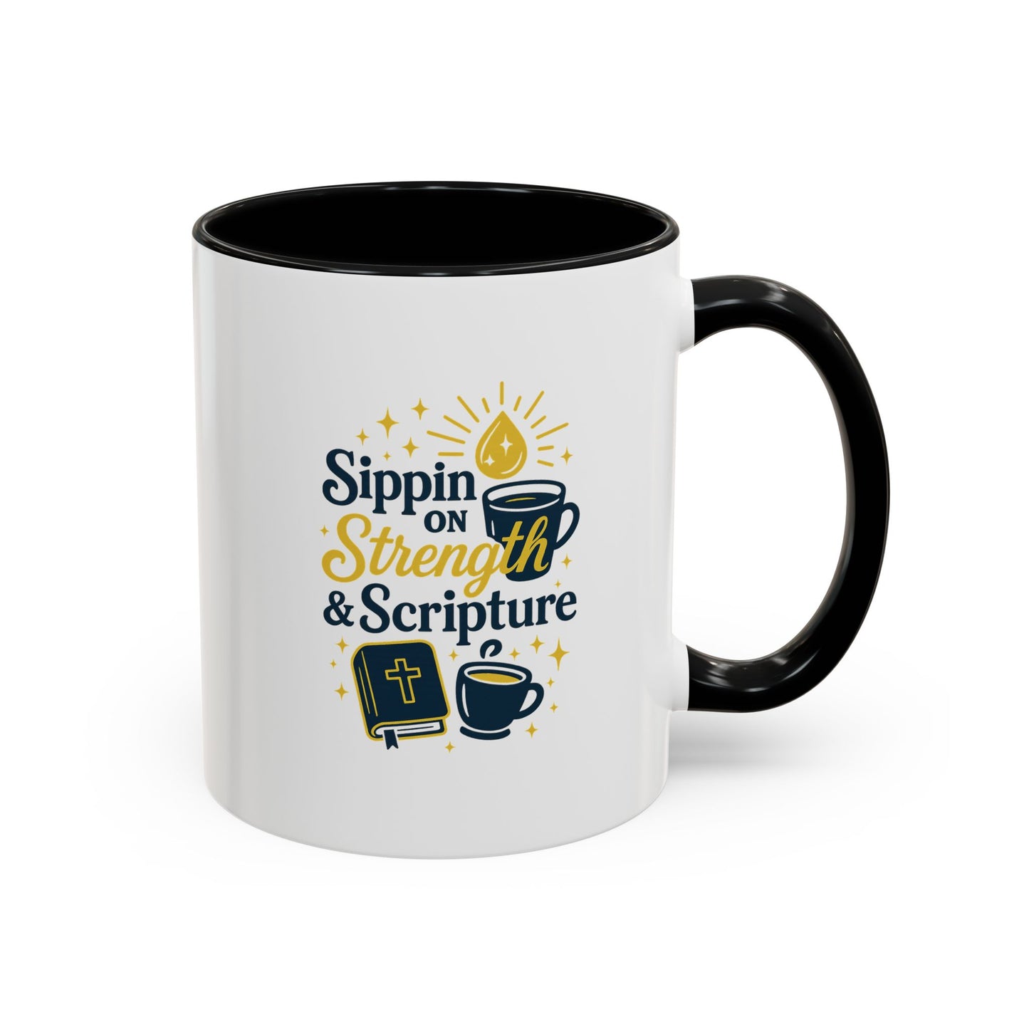 Inspirational Coffee Mug - Sippin' on Strength & Scripture - Perfect Gift for Coffee Lovers, Spiritual Growth, Daily Inspiration, [...]