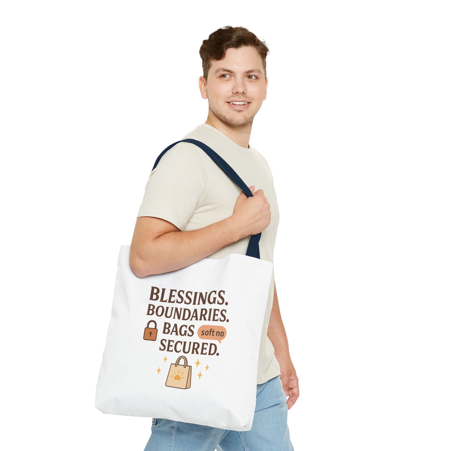 Blessings & Boundaries Tote Bag - Unique AOP Design for Daily Use, Gift for Friends, Travel, Shopping, Eco-Friendly Bag