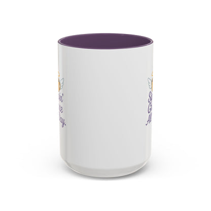 Sipping Grace Accent Coffee Mug | Stylish Gift for Coffee Lovers, Inspirational Mug, Office Décor, Unique Funny Coffee Cup