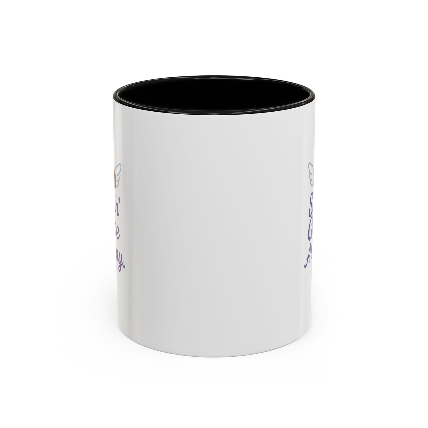 Sipping Grace Accent Coffee Mug | Stylish Gift for Coffee Lovers, Inspirational Mug, Office Décor, Unique Funny Coffee Cup