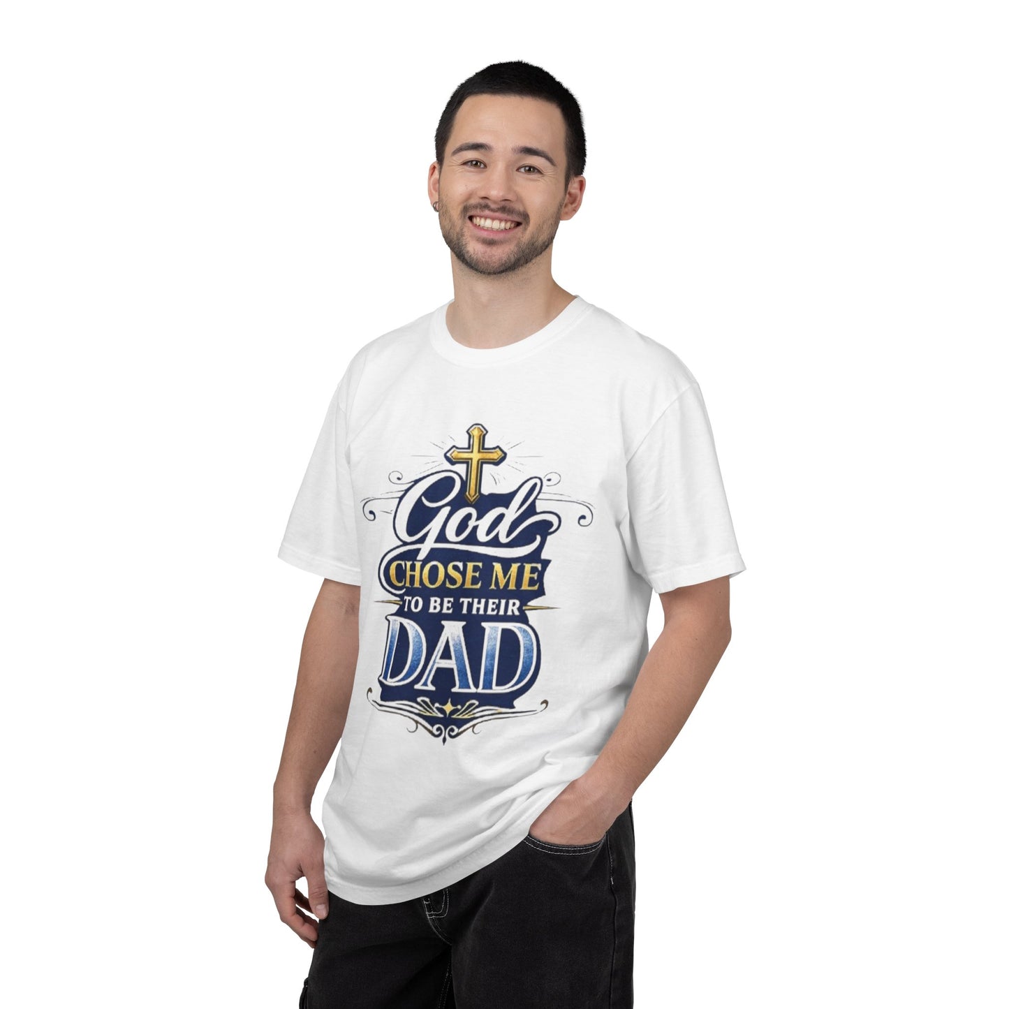 God Chose Me To Be Their Dad T-Shirt — Religious Father’s Day Gift