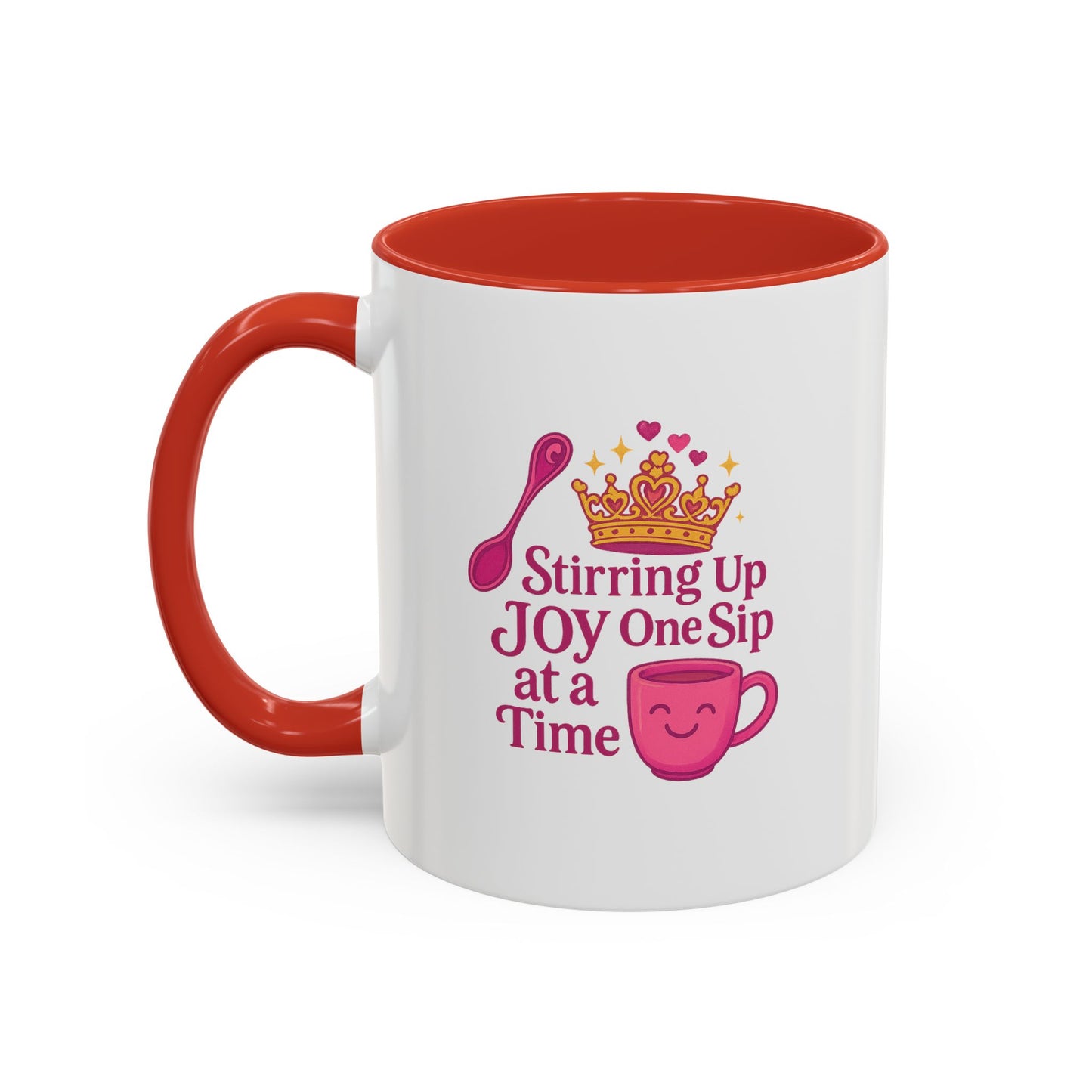 Joyful Accent Coffee Mug - 11/15oz, Colorful Sip Design, Perfect Gift for Coffee Lovers, Birthdays, Holidays, Housewarming