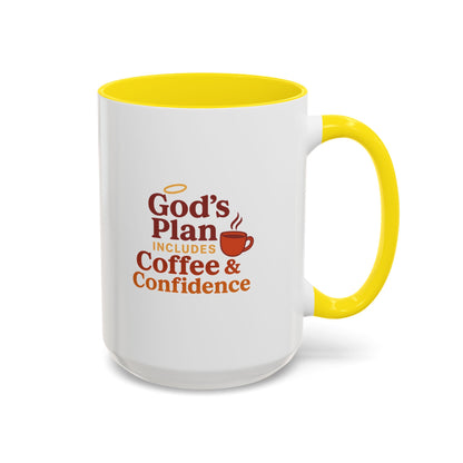 God's Plan Coffee Mug - Inspirational Gift for Coffee Lovers, Unique Christian Mug, Motivational Kitchen Decor, Coffee & Confidence