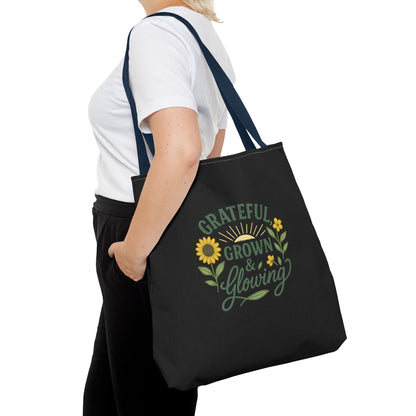 Grateful Grown & Glowing Tote Bag Eco-Friendly Shopper