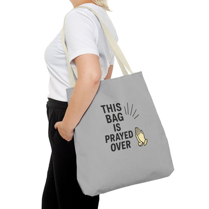 Prayed Over Tote Bag, Spiritual Gift, Christian Tote, Faith Bag, Church Accessory, Inspirational Shopper
