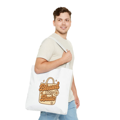 Blessed Not Basic Tote Bag - Fun Shopping Bag, Gift for Friends, Eco-Friendly Tote, Weekend Vibes, Cute Carryall