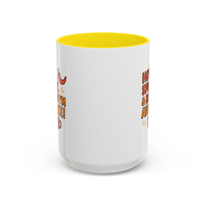 Funny Coffee Mug: "Hot, Spicy, & Now I'm Awake!" - Perfect Gift for Coffee Lovers, Mugs for Friends, Humorous Kitchen Decor, Novelty Mug