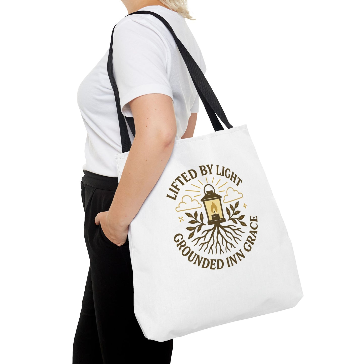 Grounded by Grace Tote Bag, Inspirational Gift, Eco-Friendly Shopping Tote, Spiritual Tote, Unique Artwork, Motivational Bag, Everyday [...]
