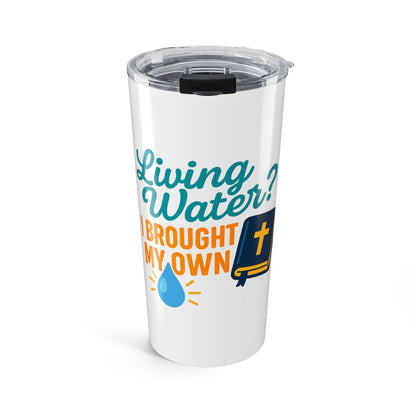 Living Water 20oz Tumbler - Inspirational Drinkware, Faith-based Gift, Bible Lover Mug, Christian Travel Cup, Unique Religious Tumbler