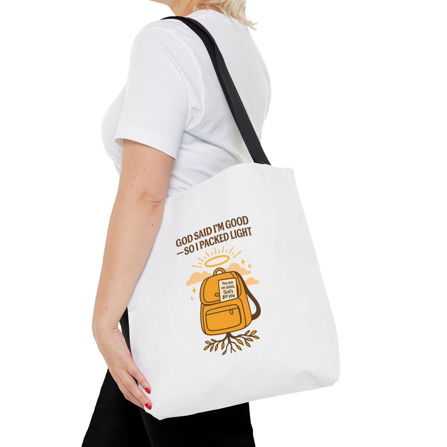 Inspirational Tote Bag - 'God Said I'm Good' Quote, Motivational Gift, Reusable Shopping Bag, Eco-Friendly Accessory, Everyday Use