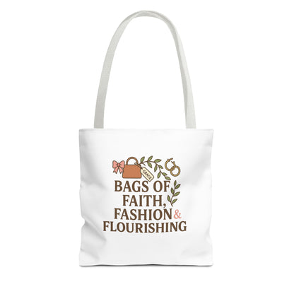 Faith & Fashion Tote Bag | Stylish Everyday Carry, Perfect for Gifts, Shopping, Church Events, and Personal Use