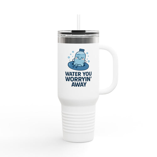Water Fun Insulated Travel Mug, 40oz – Perfect for Water Lovers, Great for Travel, Gifts, Outdoor Adventures, Coffee & Tea