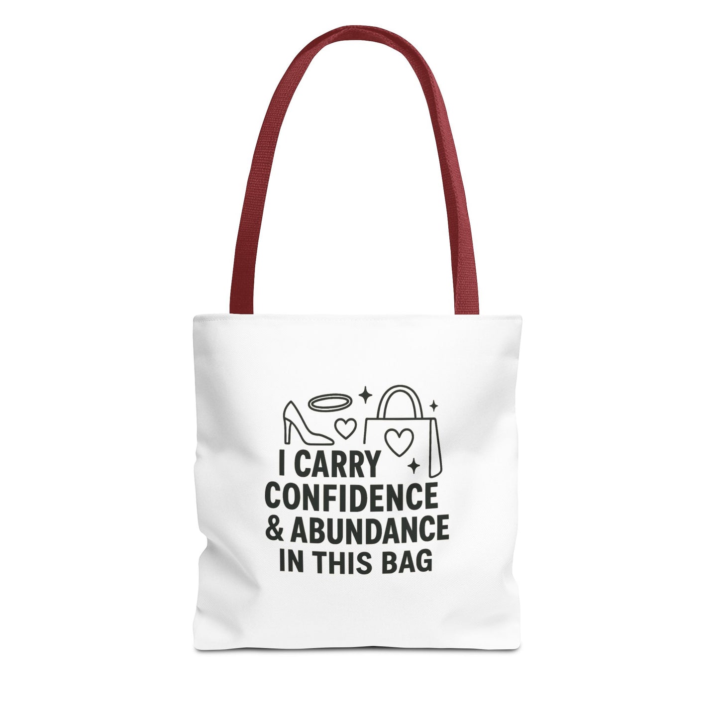 Confidence & Abundance Tote Bag, Motivational Shopper Bag, Gift for Her, Inspirational Tote for Everyday Use, Eco-Friendly Carryall