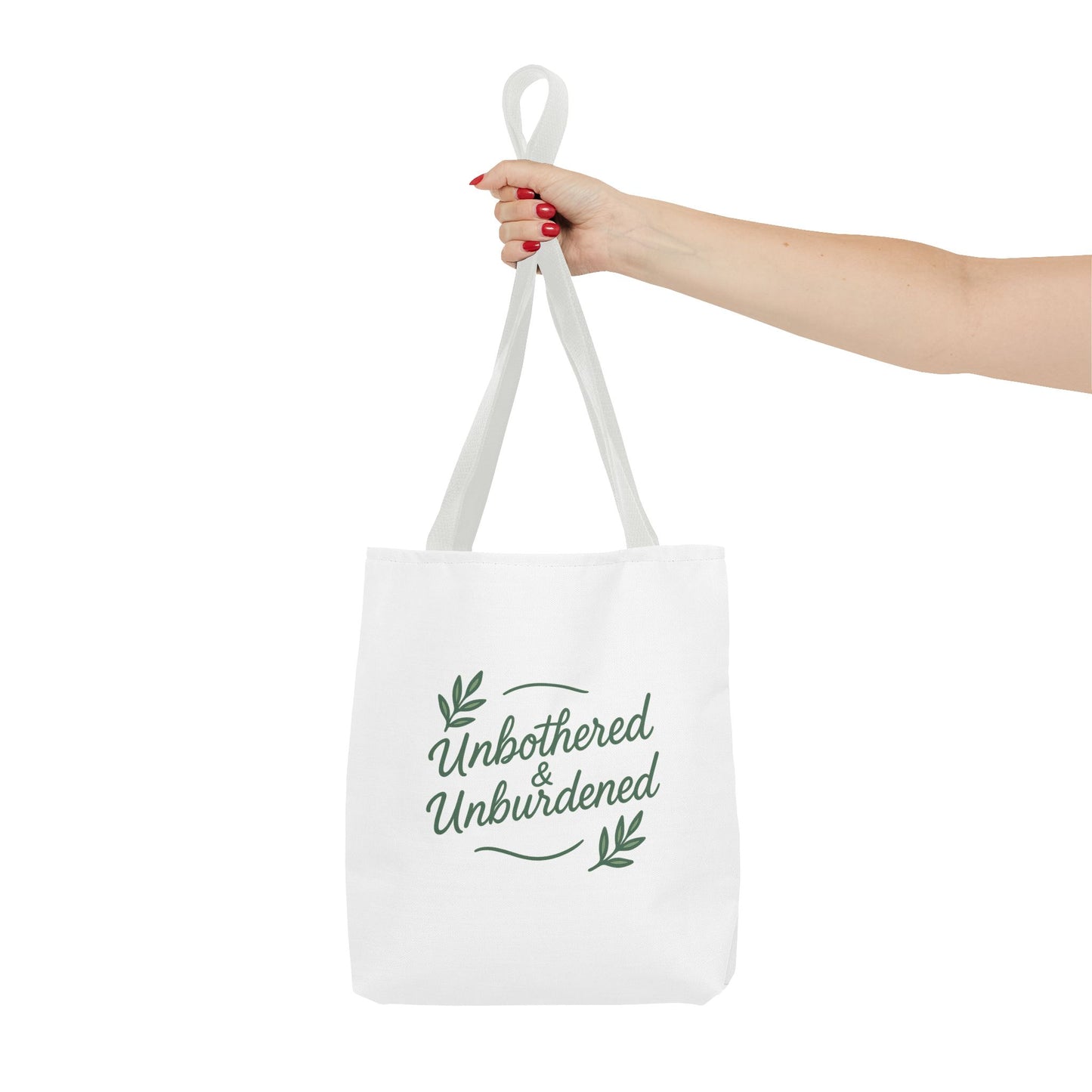 Unbothered & Unburdened Tote Bag, Everyday Tote, Eco-Friendly Bag, Gift for Her, Stylish Shopping Bag, Motivational Tote