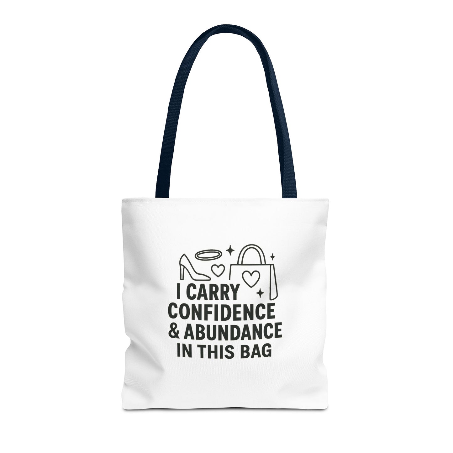 Confidence & Abundance Tote Bag, Motivational Shopper Bag, Gift for Her, Inspirational Tote for Everyday Use, Eco-Friendly Carryall