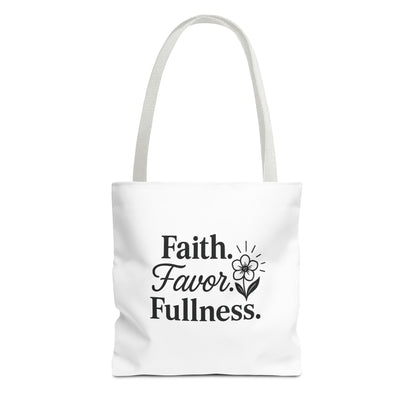 Faith-Inspired Tote Bag for Daily Essentials, Eco-Friendly Shopping Bag, Motivational Quote Tote, Spiritual Gift, Everyday Use