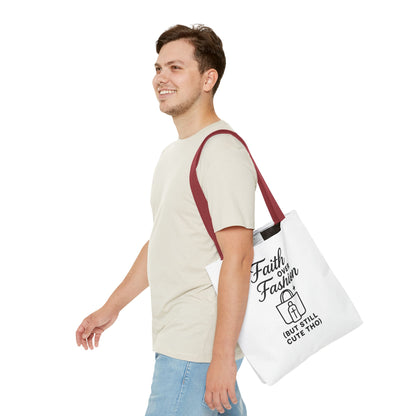 Faith Over Fashion Tote Bag - Stylish Everyday Carry, Eco-Friendly Shopping Bag, Gift for Fashion Lovers, Christian Tote, Positive Vibes