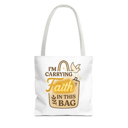Faith Tote Bag - Inspirational Eco-Friendly Shopping Bag, Spiritual Gift, Slogan Bag, Motivational Purse