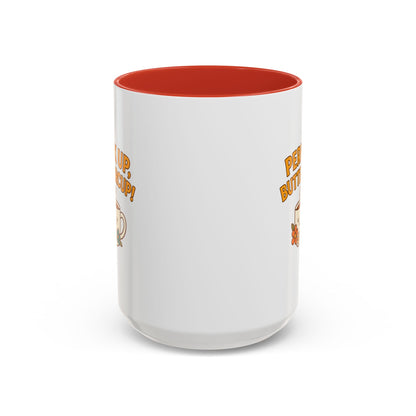 Perk Up, Buttercup! Cute Accent Coffee Mug for Daily Motivation, Gift for Coffee Lovers, Home Office Decor, Floral Tea Cup