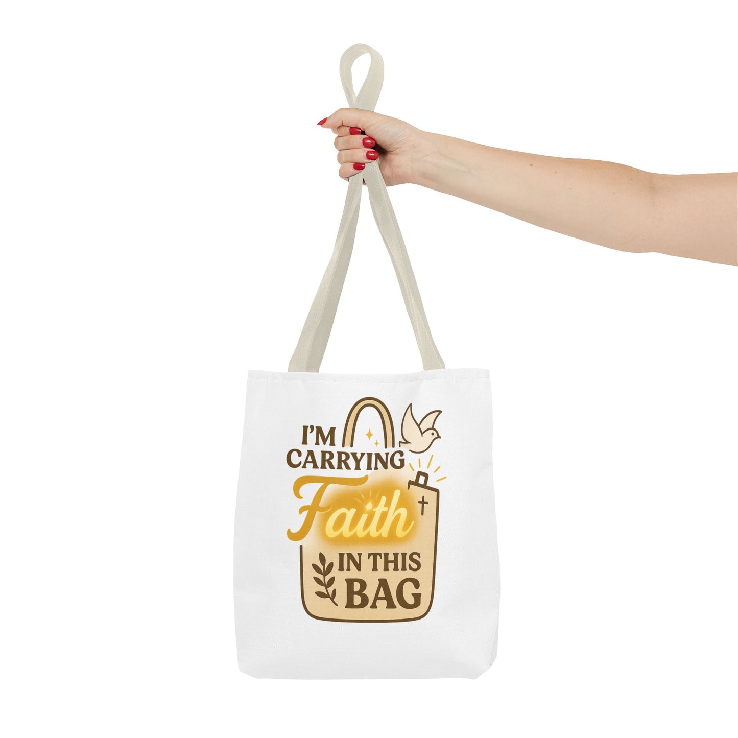 Faith Tote Bag - Inspirational Eco-Friendly Shopping Bag, Spiritual Gift, Slogan Bag, Motivational Purse